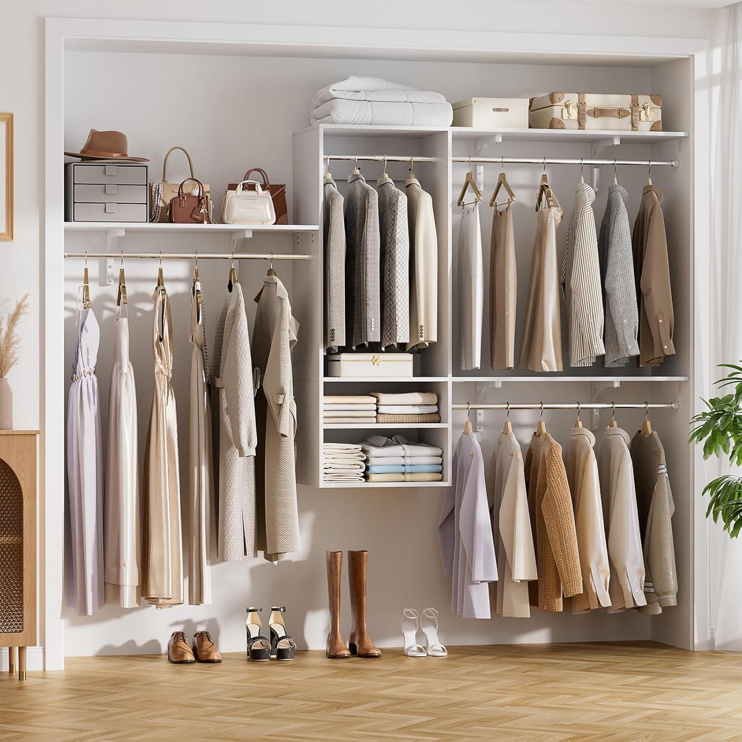 Sistema Organizador de Closet iSunirm 131.5x146.8cm Blanco