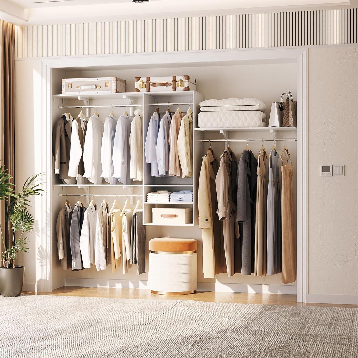 Sistema Organizador de Closet iSunirm 131.5x146.8cm Blanco