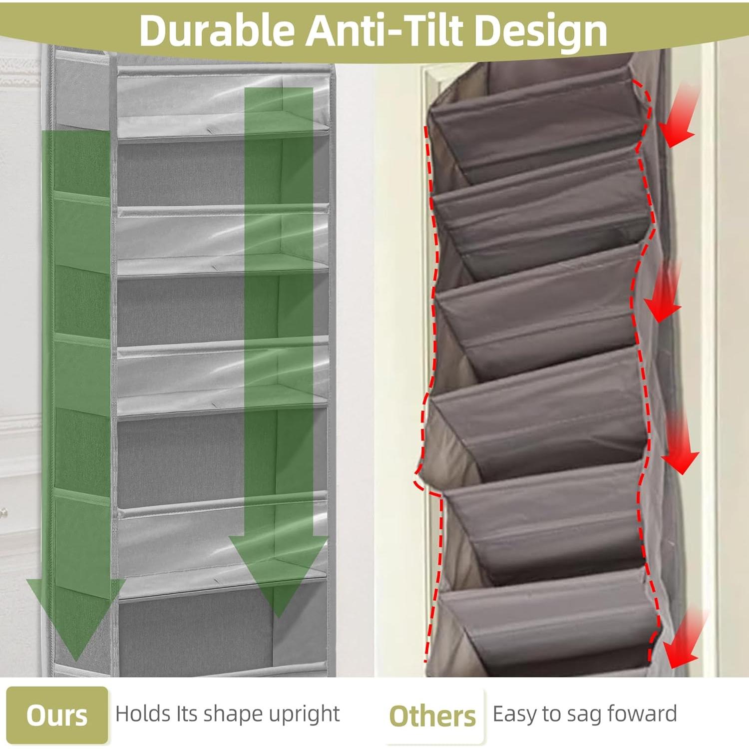 Organizador de Puerta STORAGEIDEAS 6 Bolsillos Gris 161 cm