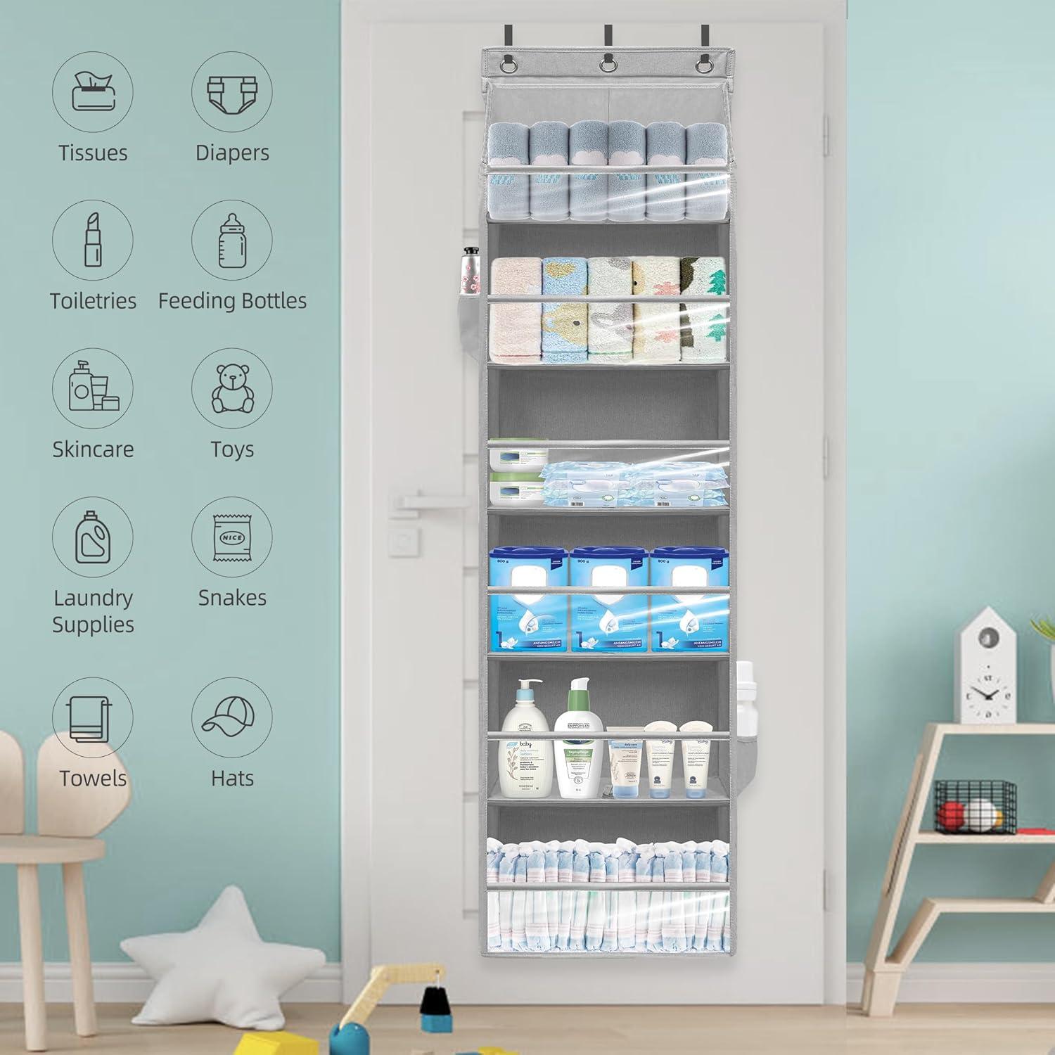 Organizador de Puerta STORAGEIDEAS 6 Bolsillos Gris 161 cm