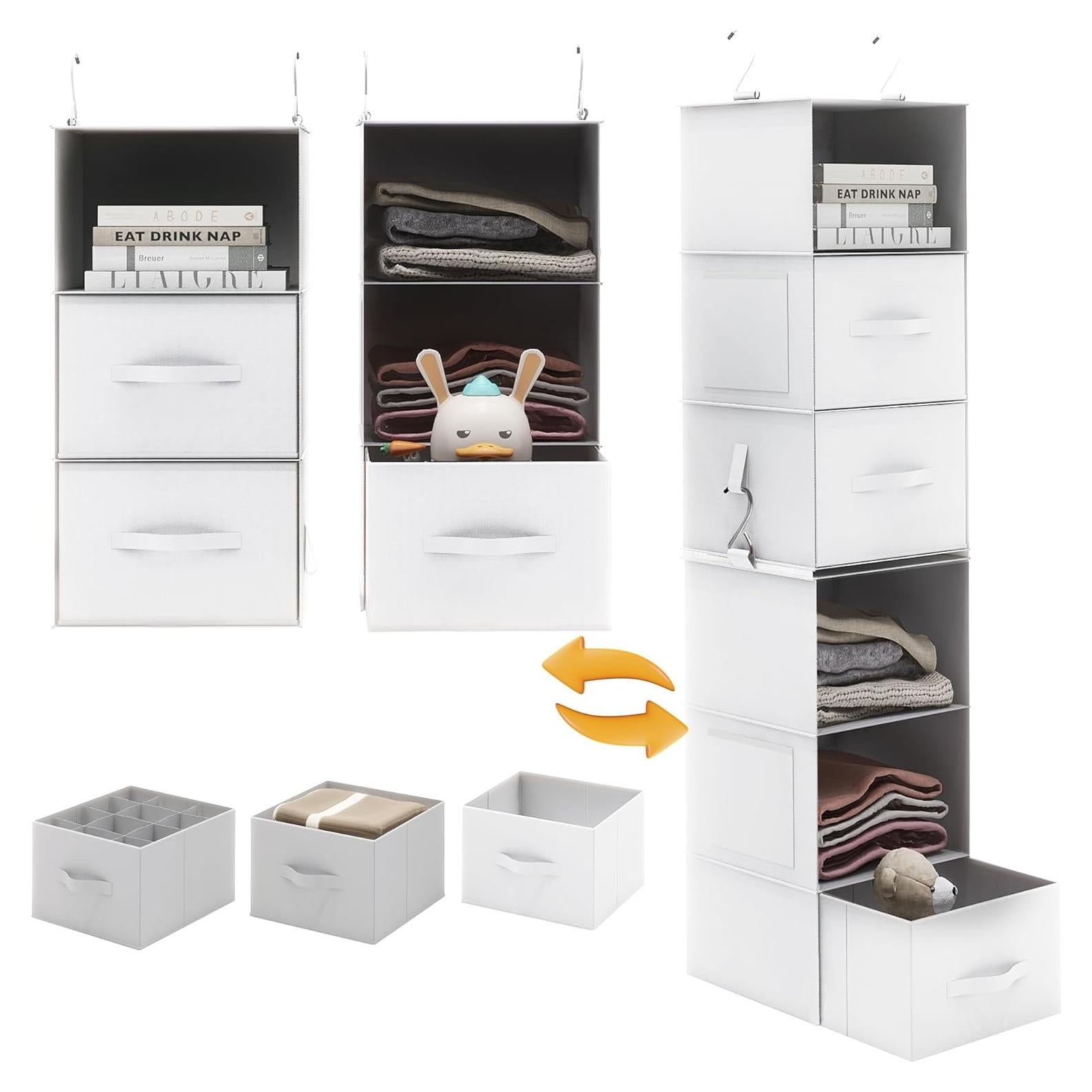 Organizador de Closet Colgante Twira 6 Estantes Blanco 32.5x31.5x120 cm