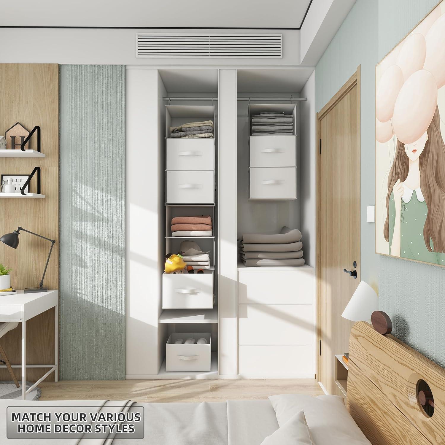 Organizador de Closet Colgante Twira 6 Estantes Blanco 32.5x31.5x120 cm