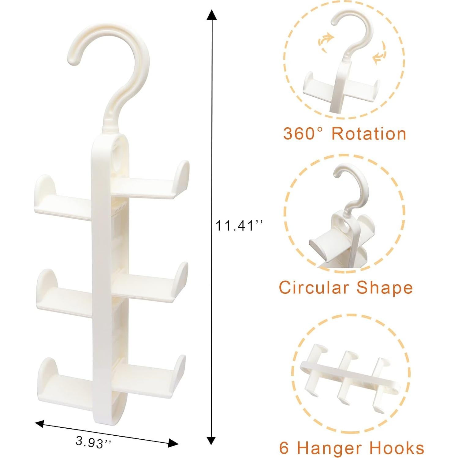 Colgador de Bolsos DAIIMOON, 2 Piezas, Ahorra Espacio, Blanco
