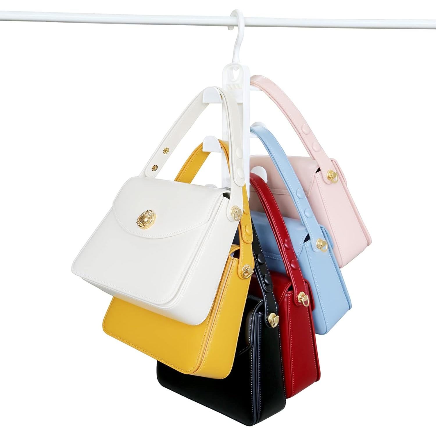 Colgador de Bolsos DAIIMOON, 2 Piezas, Ahorra Espacio, Blanco