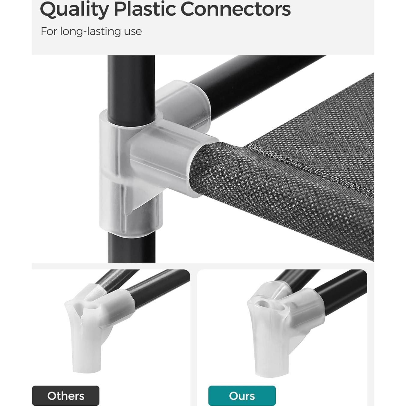 Armario Portátil SONGMICS Negro 88x45x168 cm 6 Estantes