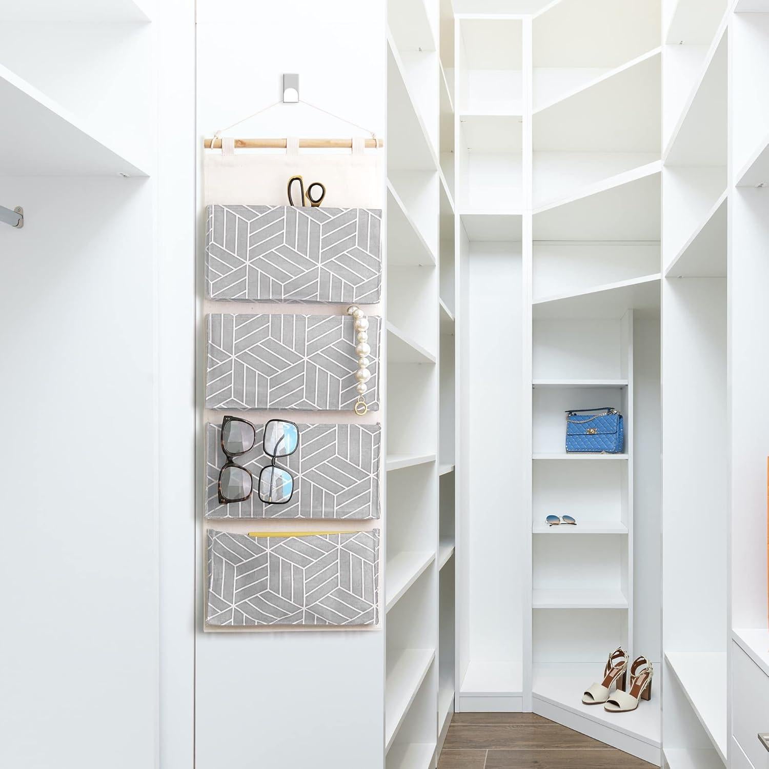 Bolsas de Almacenamiento Colgantes CROWNED 80x30cm 2 Piezas Gris