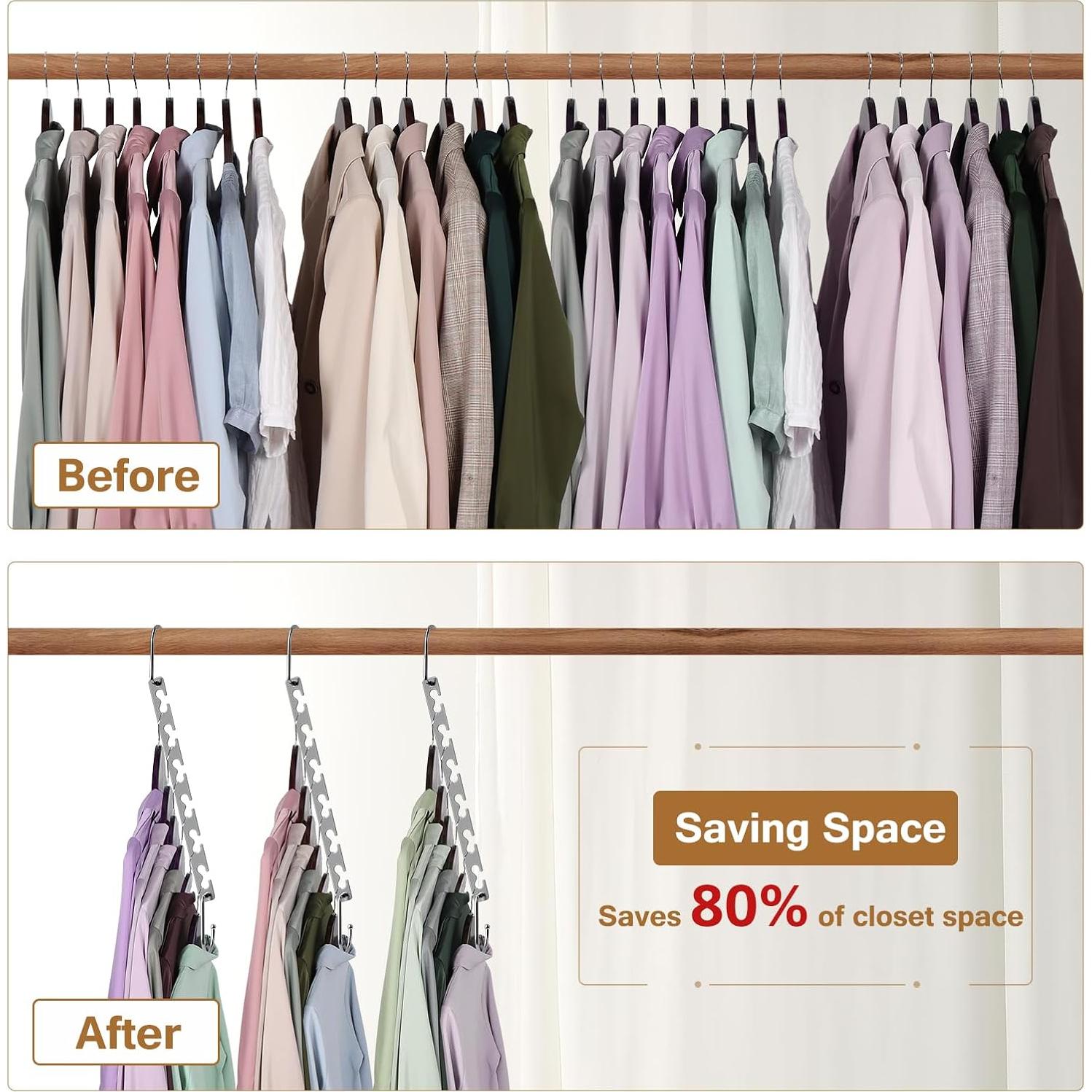 Perchas de Metal Sindax Ahorra Espacio 6 Piezas 25.4 cm