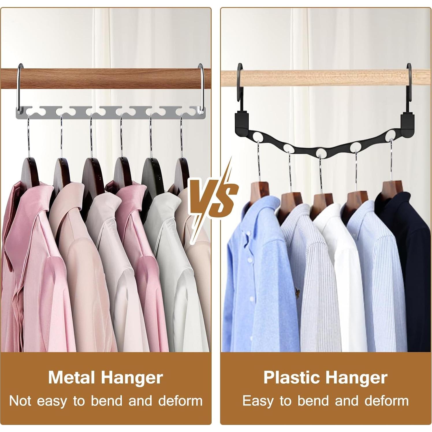 Perchas de Metal Sindax Ahorra Espacio 6 Piezas 25.4 cm