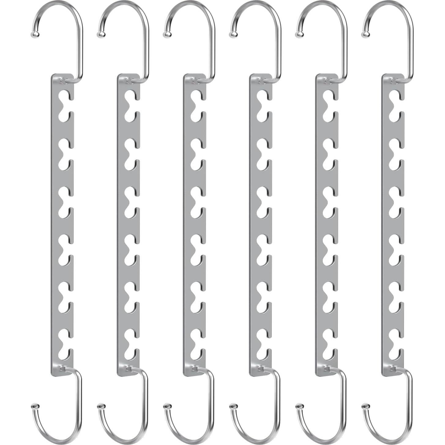 Perchas de Metal Sindax Ahorra Espacio 6 Piezas 25.4 cm