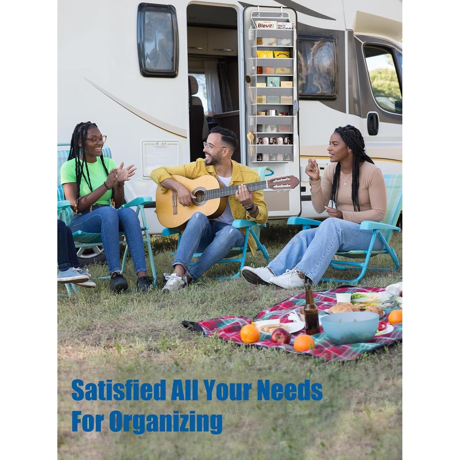 Organizador Colgante Hioya sobre la Puerta con 5 Estantes y 10 Bolsillos