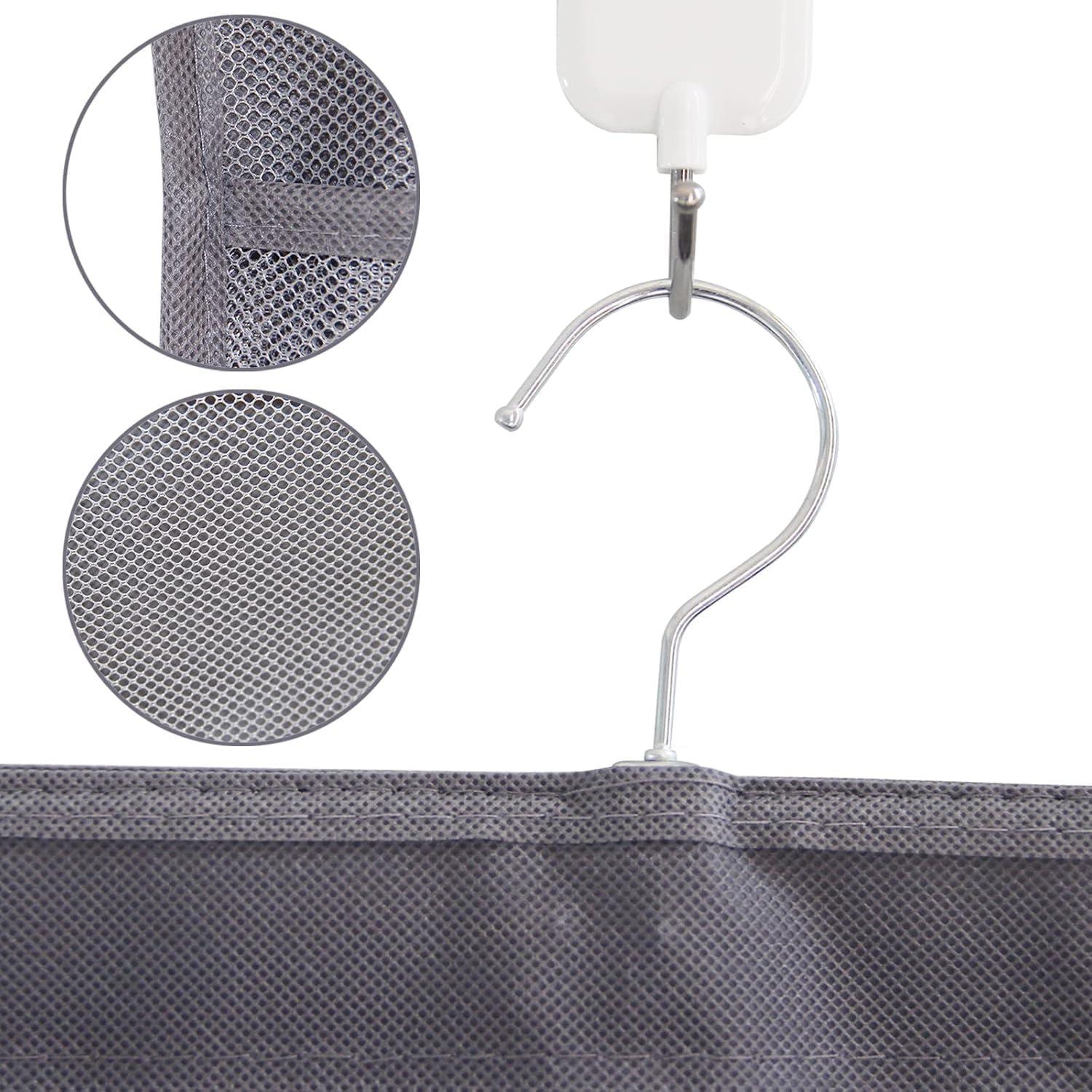 Organizador Colgante de Closet Ymemok 24 Bolsillos Gris