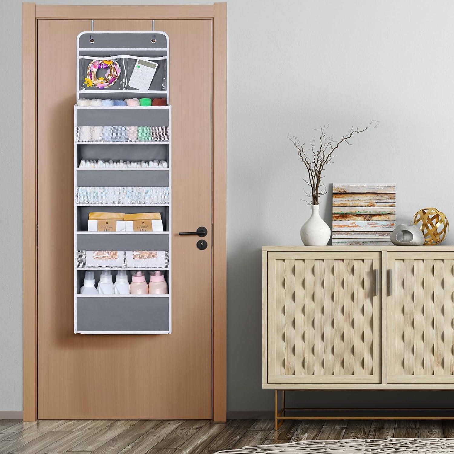 Organizador Colgante sobre la Puerta Univivi 5 Estantes Gris