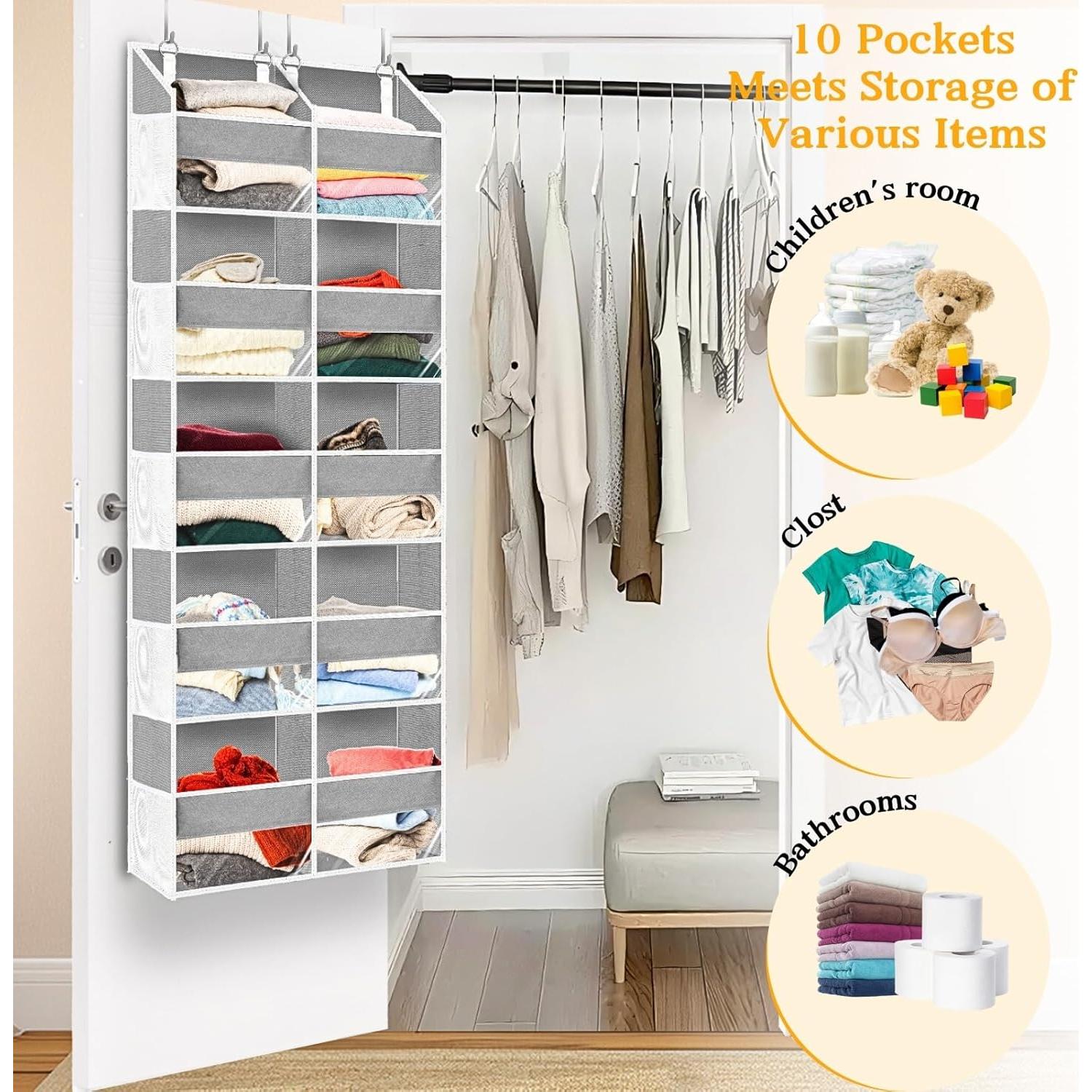 Organizador Sobre la Puerta Ofiray-home 5 Niveles 36.3 kg Gris Claro