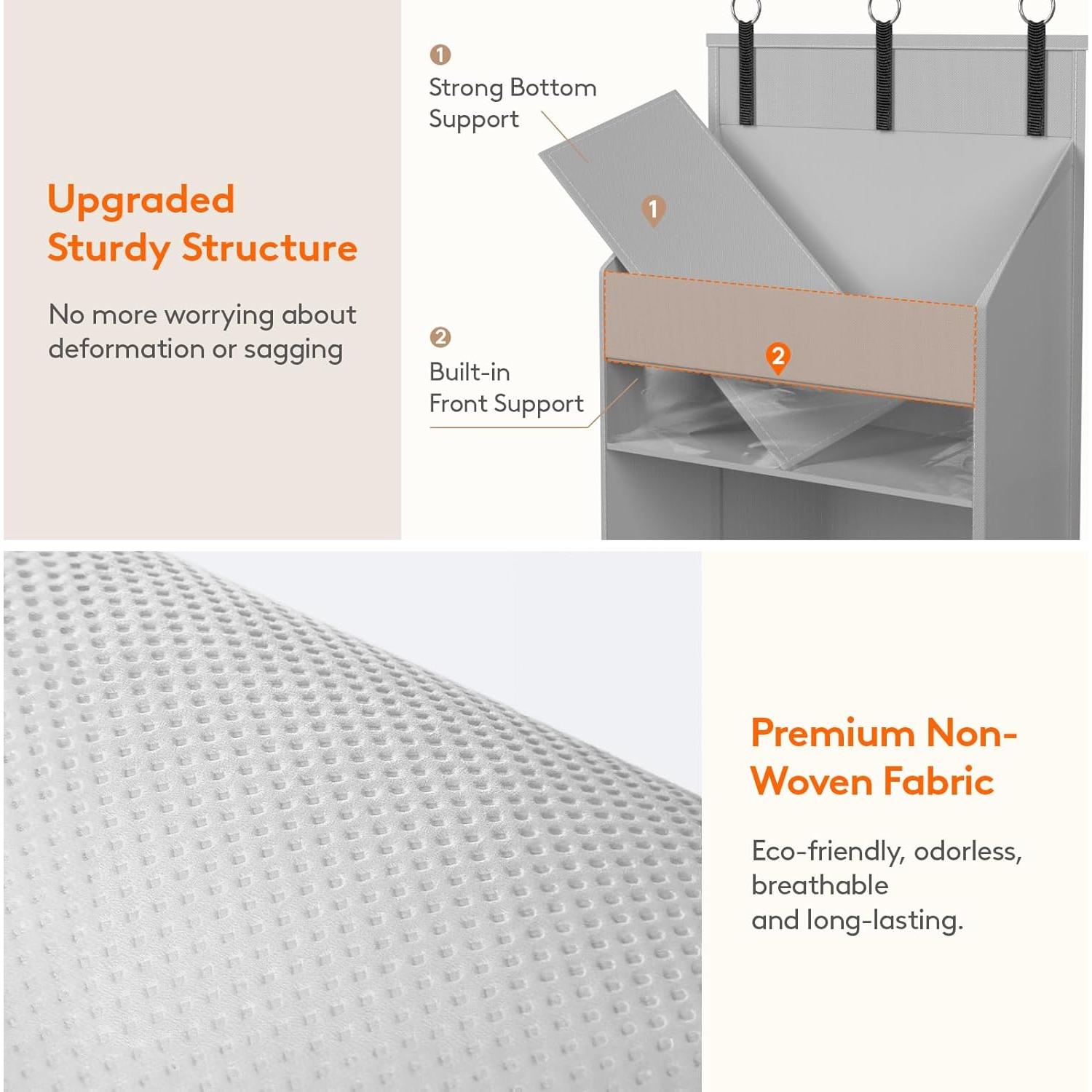 Organizador Colgante sobre la Puerta Lifewit 5 Estantes Gris Claro