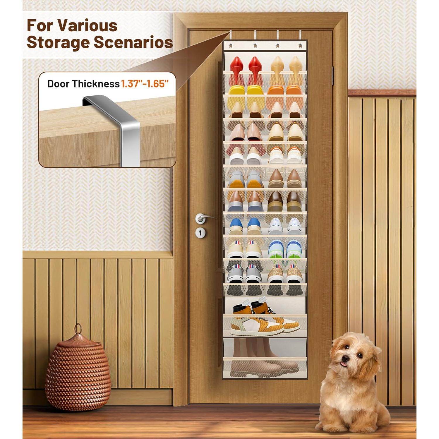 Organizador de Zapatos sobre la Puerta MISSLO 12 Niveles Beige