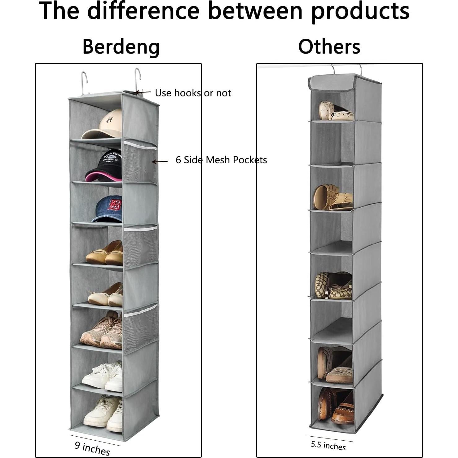 Organizador Colgante de Zapatos y Gorras Berdeng SNGD Pro 8 Estantes