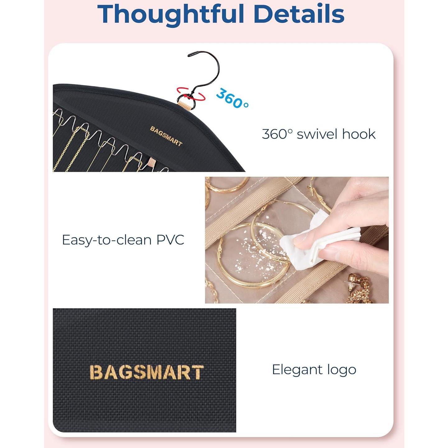 Organizador de Joyería Colgante BAGSMART Grande Negro