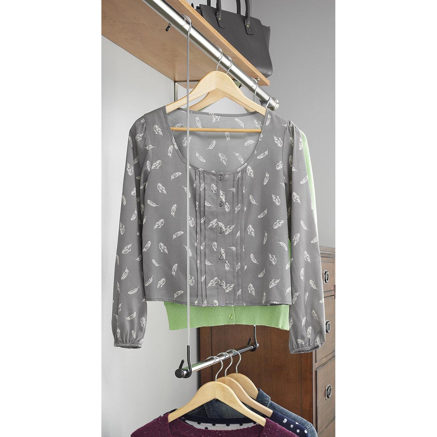Varilla Doble para Closet Whitmor - Organizador Cromo 78.1cm