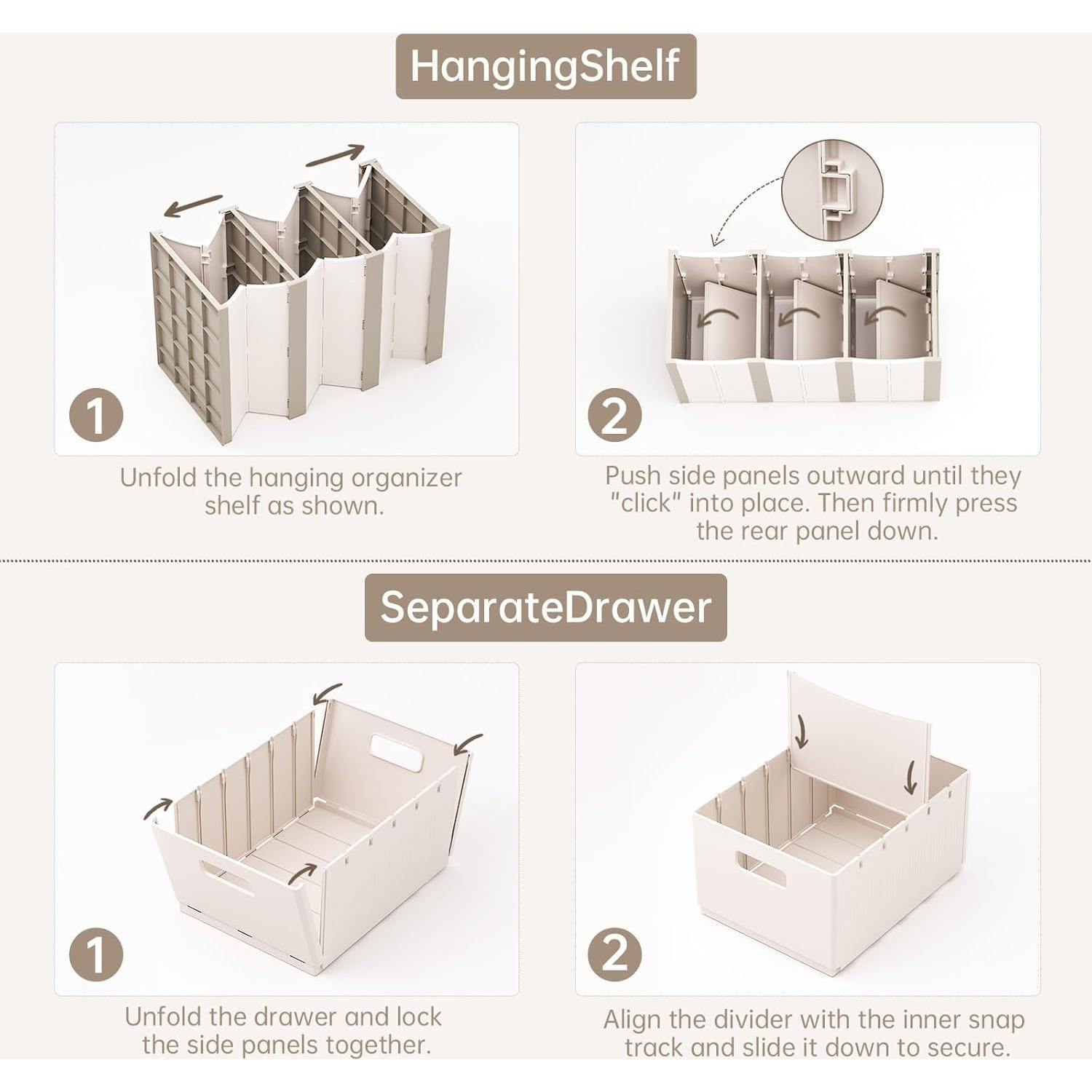 Estante Colgante HAIXIN de Plástico 3 Niveles con Cajón