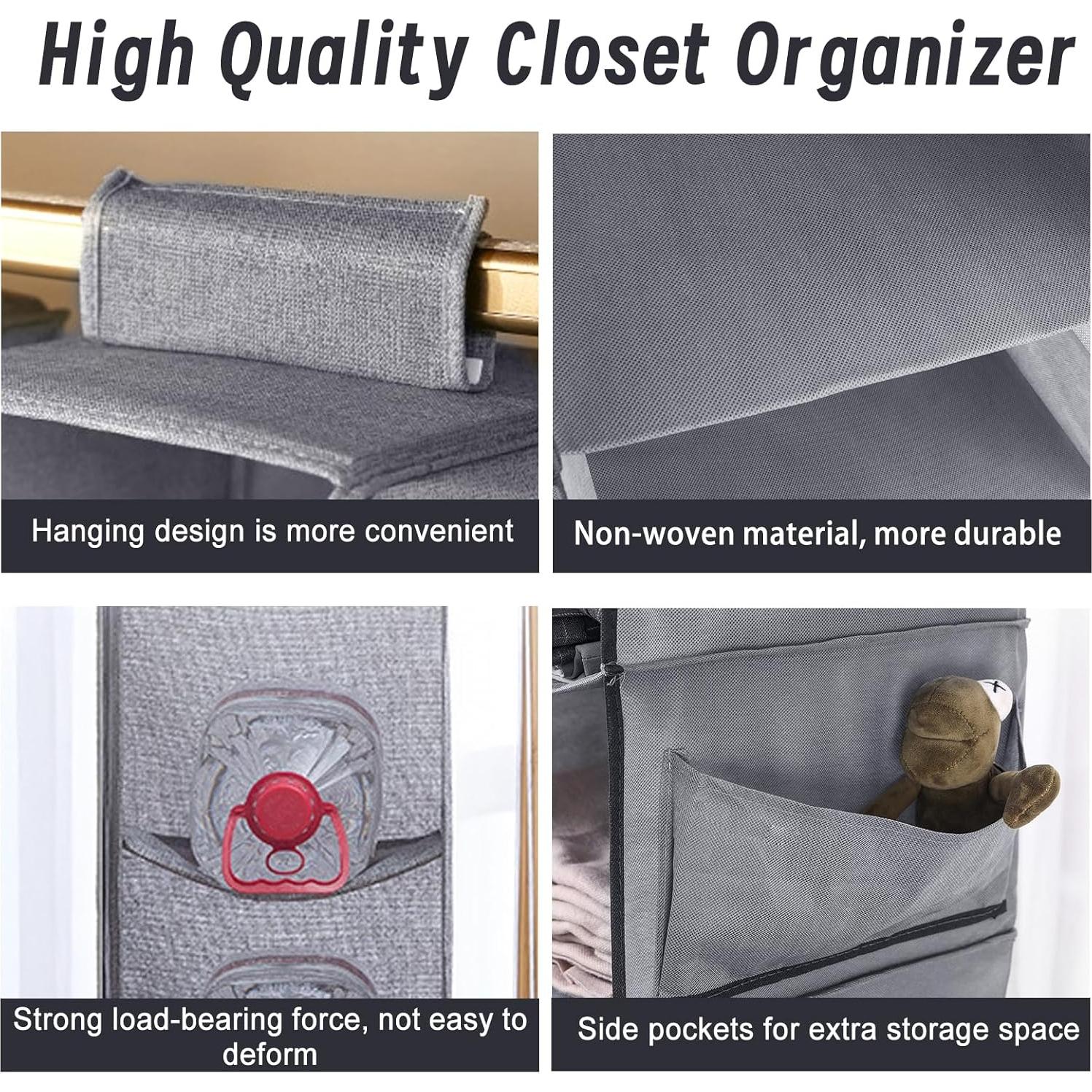 Organizador Colgante HOSTK de 6 Estantes y 3 Cajones Extraíbles