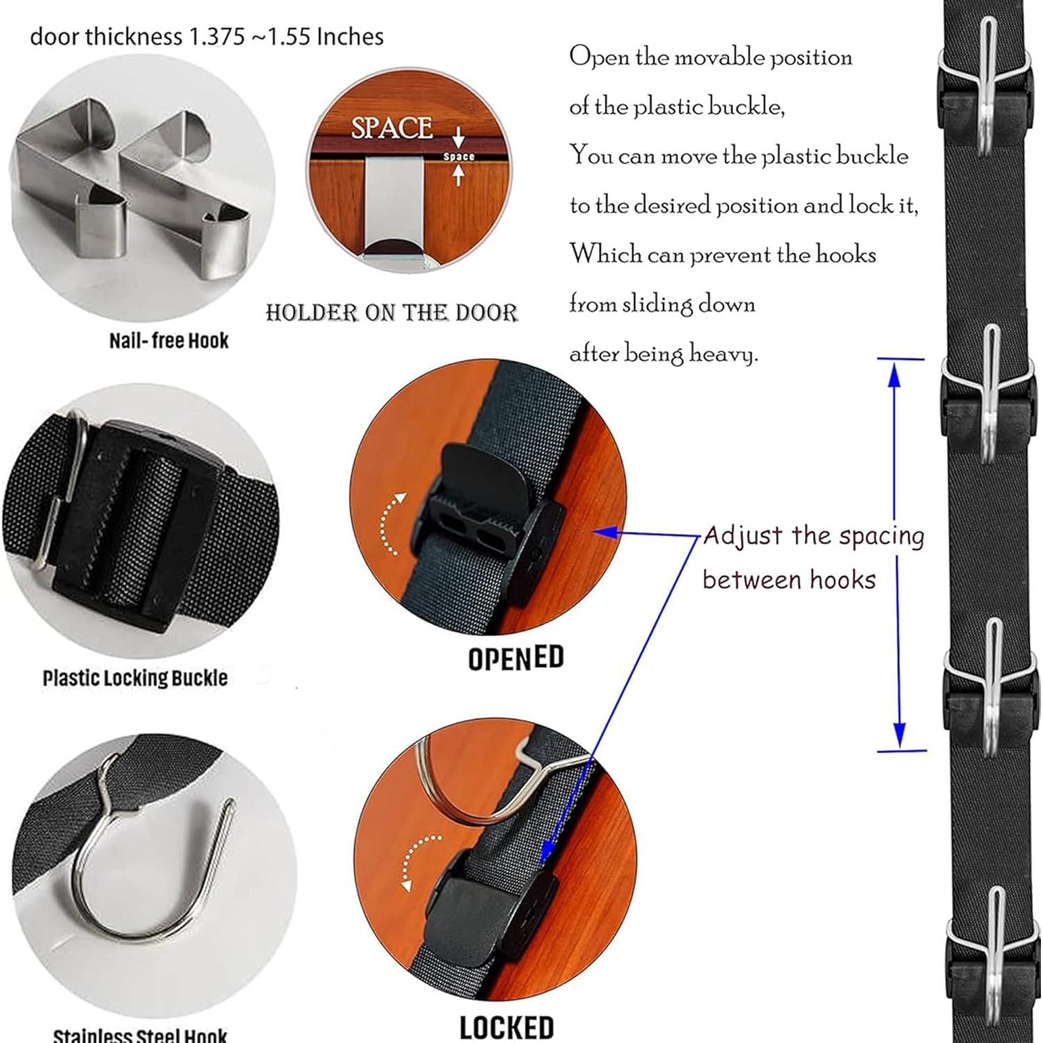 Organizador de Bolsos IZUS - Soporte Colgante 20 Ganchos Negro