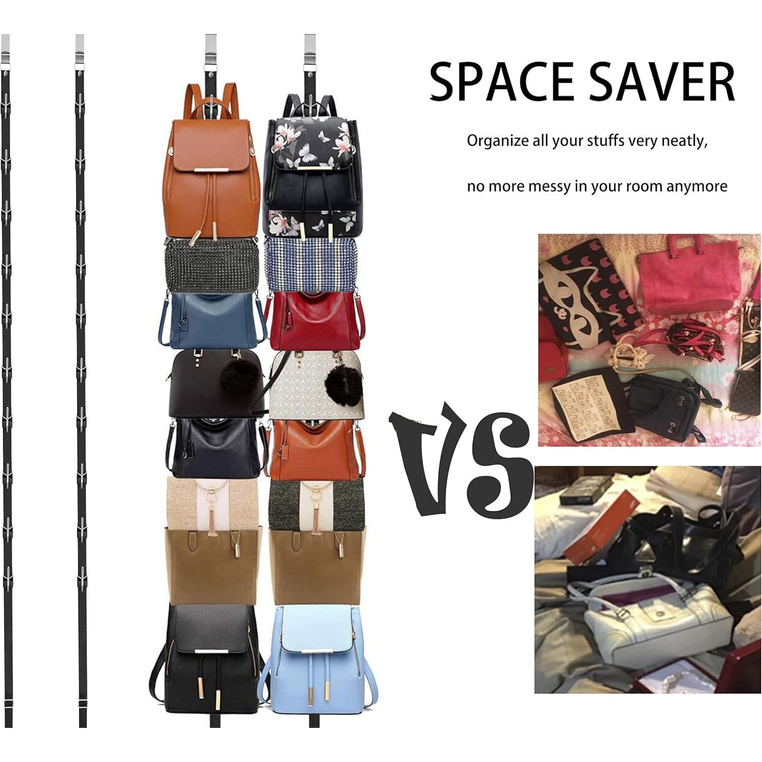 Organizador de Bolsos IZUS - Soporte Colgante 20 Ganchos Negro