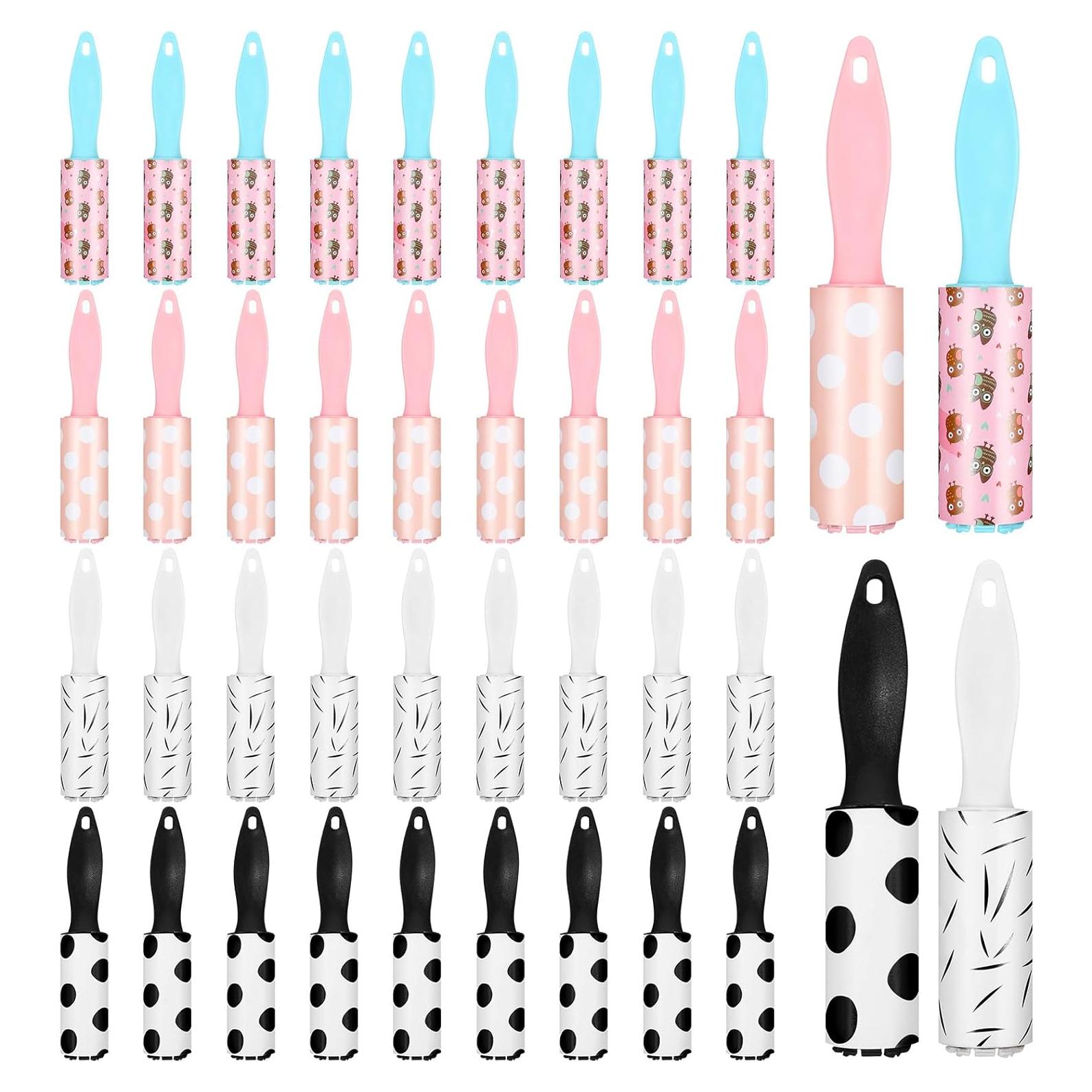 40 Mini Rodillos Quitapelusas Portátiles Meyeyaia 15x2.8cm