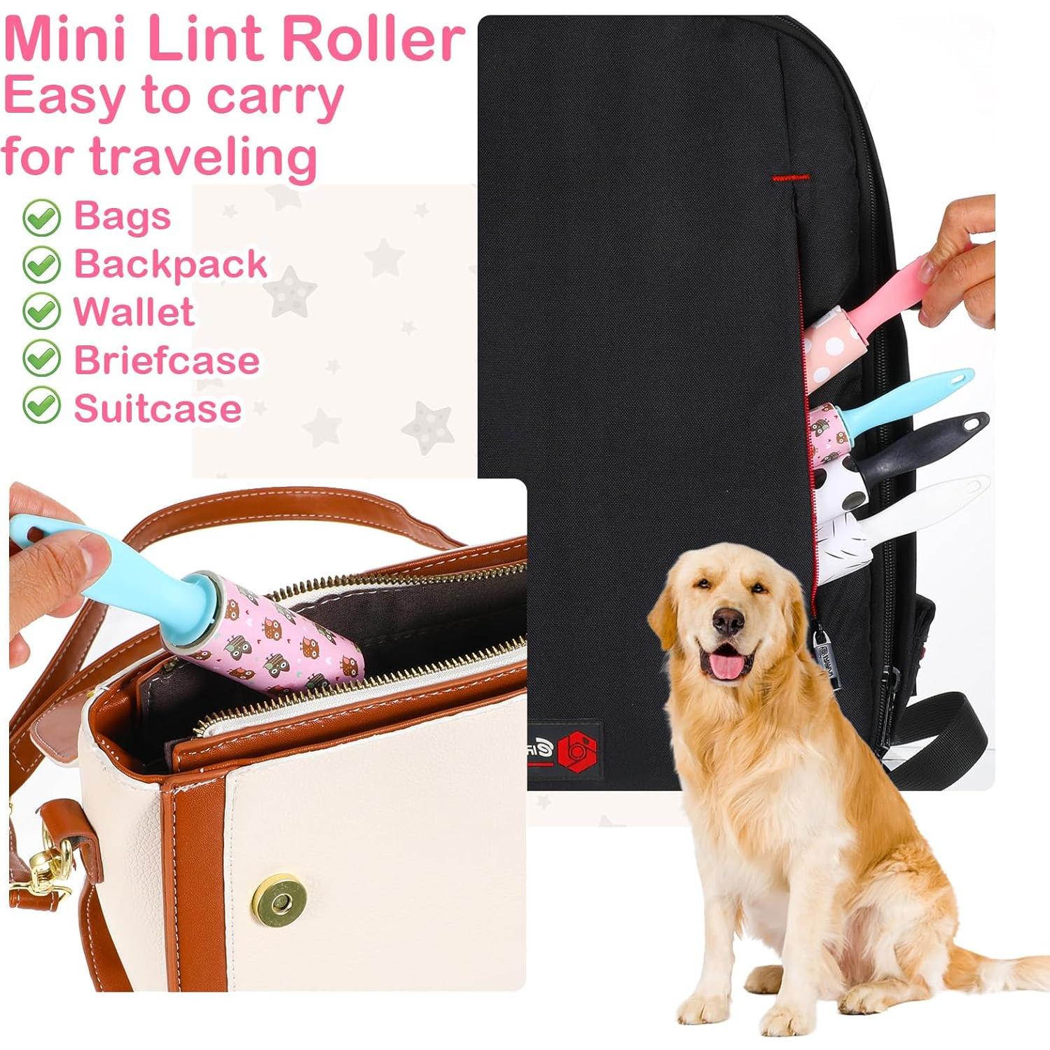 40 Mini Rodillos Quitapelusas Portátiles Meyeyaia 15x2.8cm