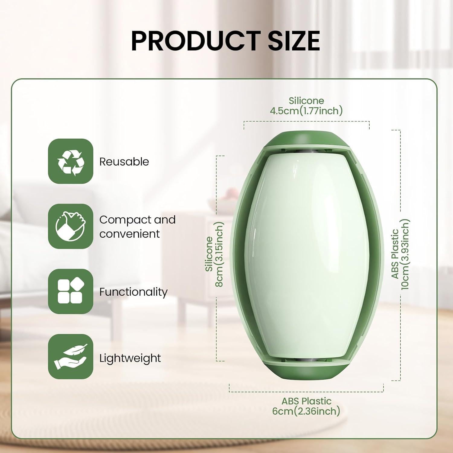 Rodillos de Pelusa Reutilizables LOOHOI - 2 Piezas, Lavables