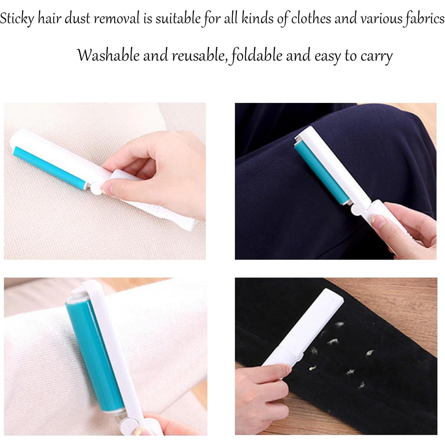 Paquete de 3 Rodillos de Pelusa Reutilizables LZEDIRA Azul