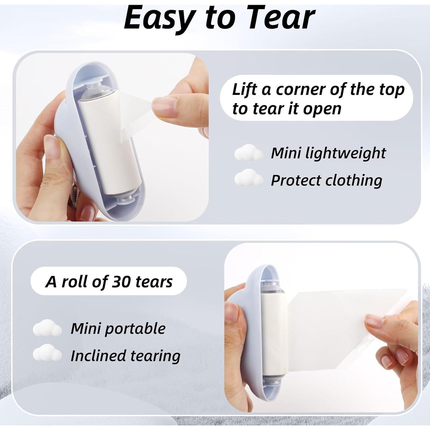 Rodillo de Pelusa Mini Nube Sopoloray Azul Reutilizable