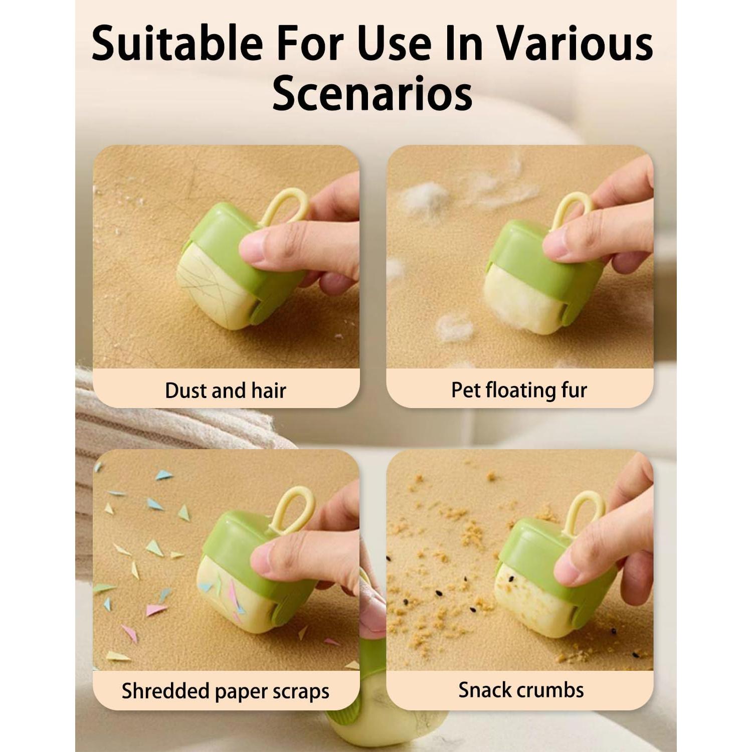 Rodillo Quitapelusas Reutilizable BHKDCMDL Verde y Beige