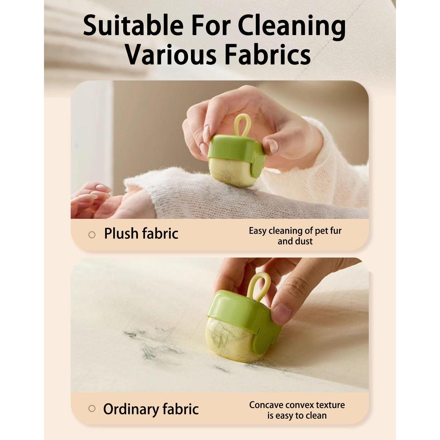 Rodillo Quitapelusas Reutilizable BHKDCMDL Verde y Beige