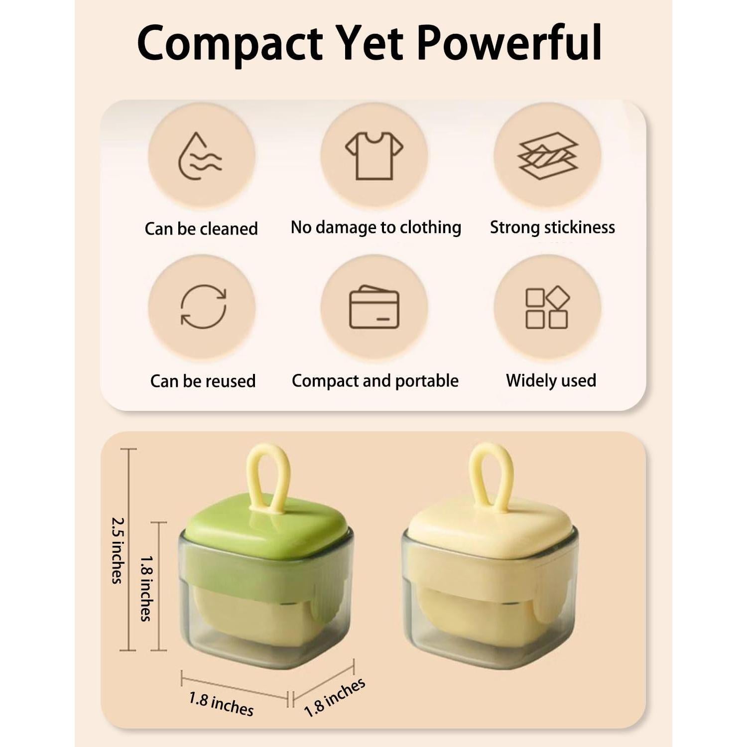 Rodillo Quitapelusas Reutilizable BHKDCMDL Verde y Beige