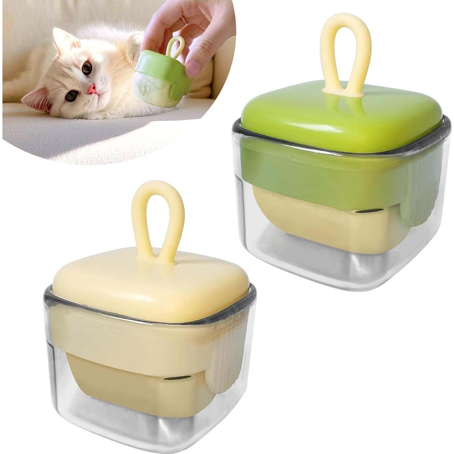 Rodillo Quitapelusas Reutilizable BHKDCMDL Verde y Beige