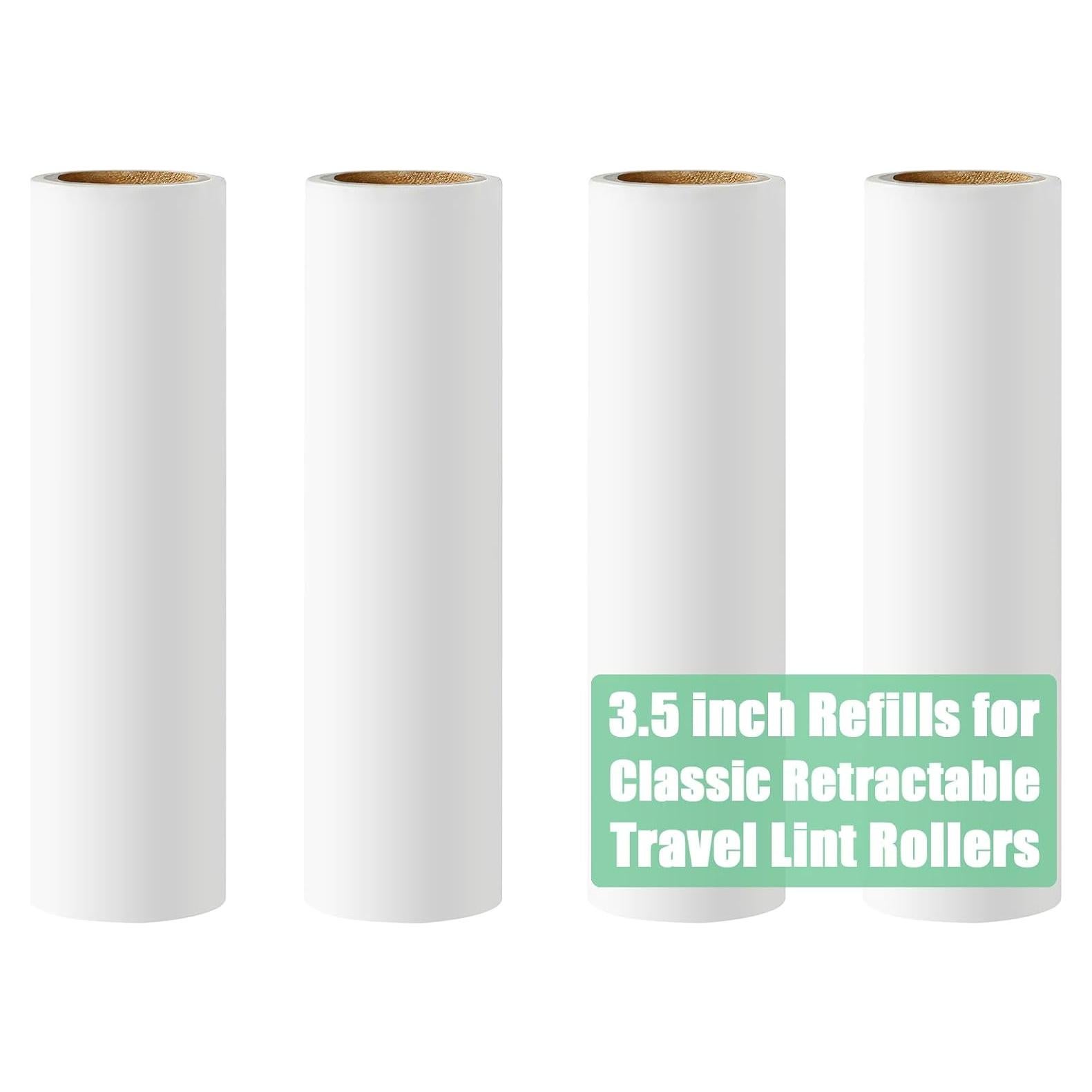 Recargas Rodillo Quitapelusas Mini MINGRACE 3.5" 4 Rollos 160 Hojas