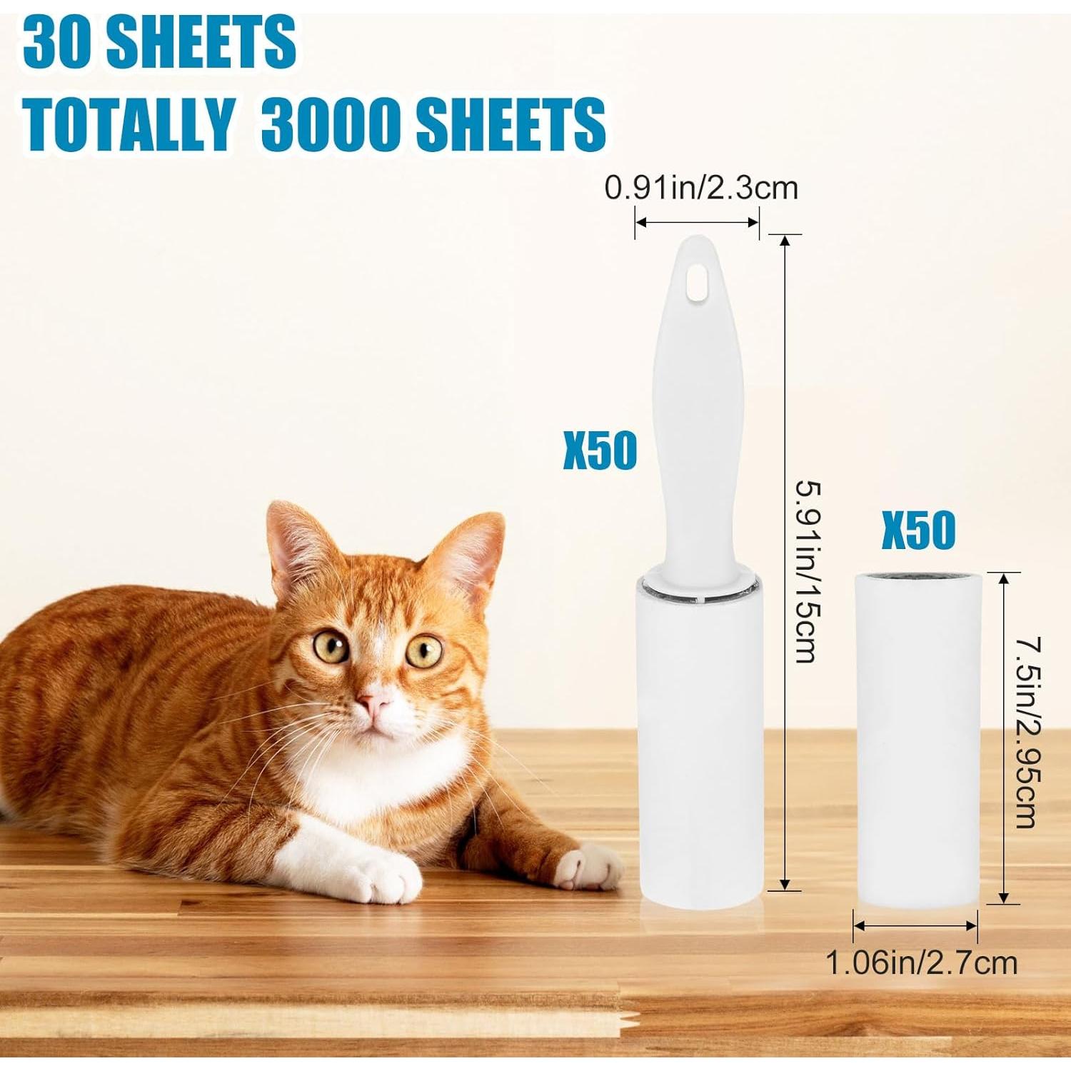 Rodillo para Pelusa Hushee 50 Piezas 3000 Hojas Blanco