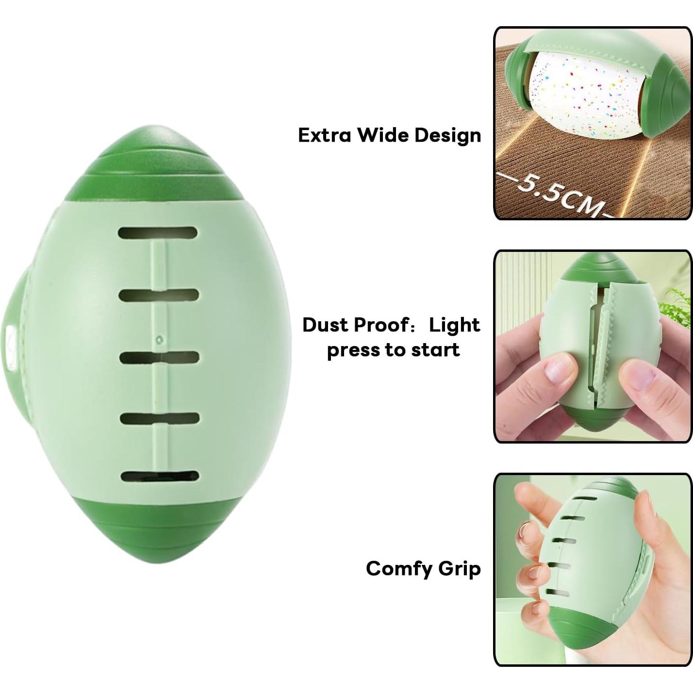 Rodillo de Pelusa Reutilizable LERAO - 2 PCS Verde 10x6 cm