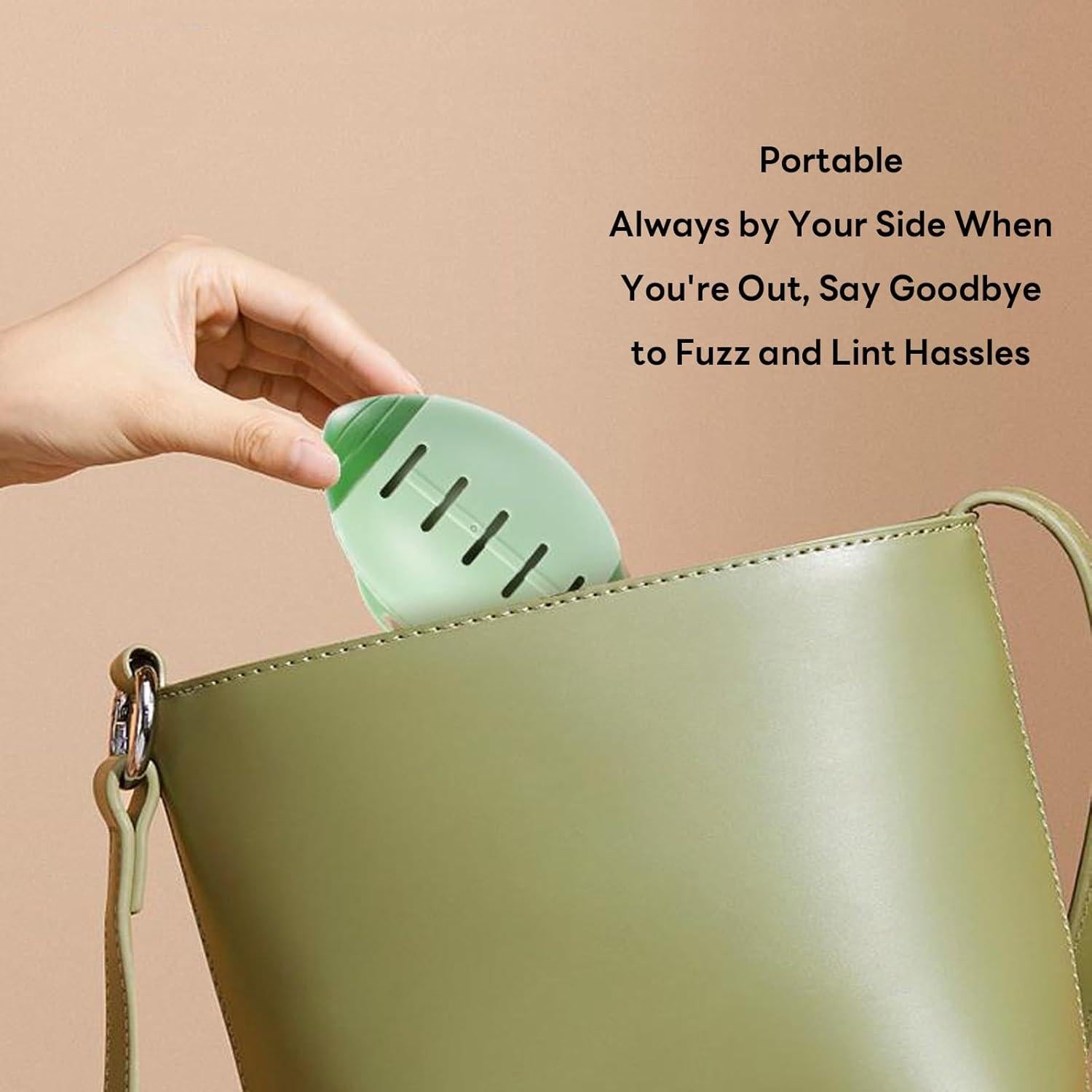 Rodillo de Pelusa Reutilizable LERAO - 2 PCS Verde 10x6 cm