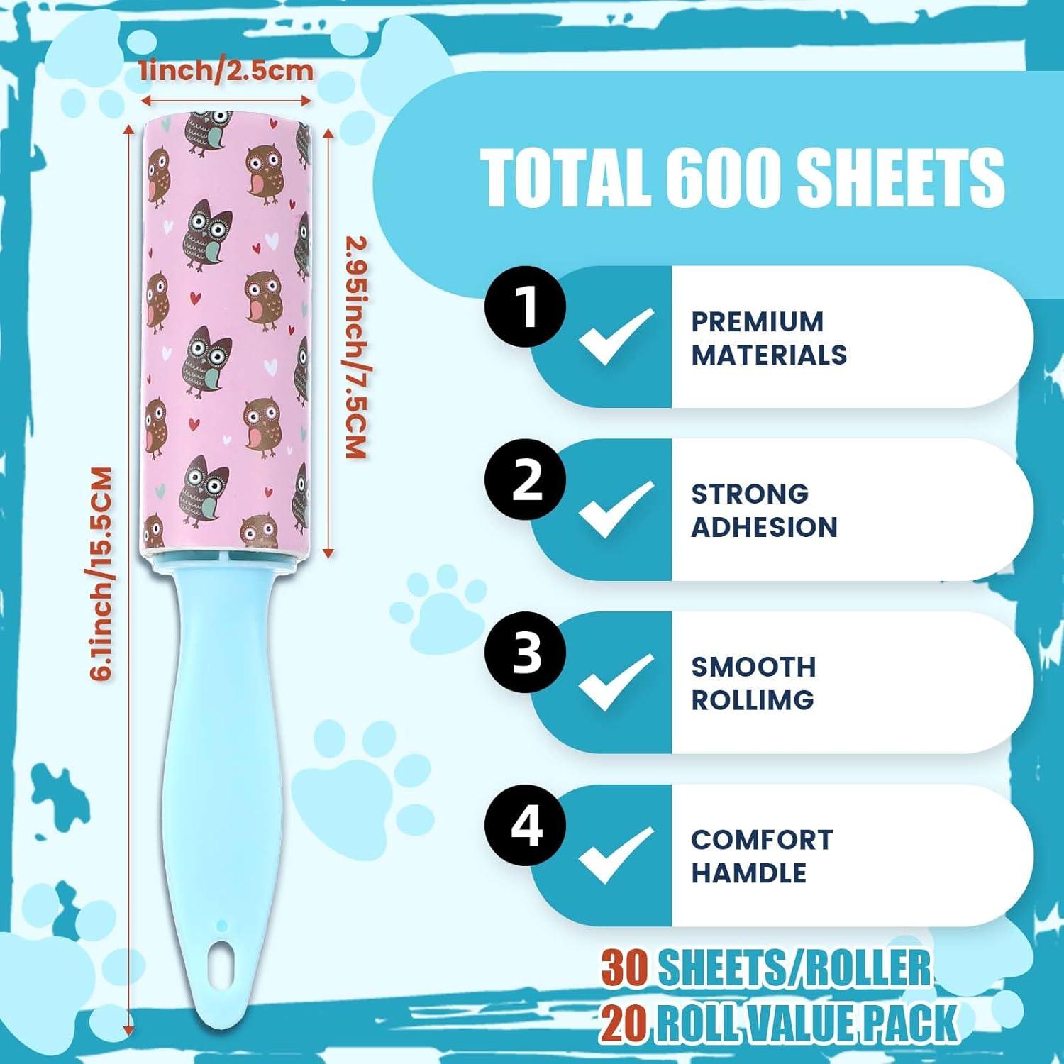 20 Mini Rodillos Quitapelusas Mekueeex Tamaño Viaje 15.5 cm