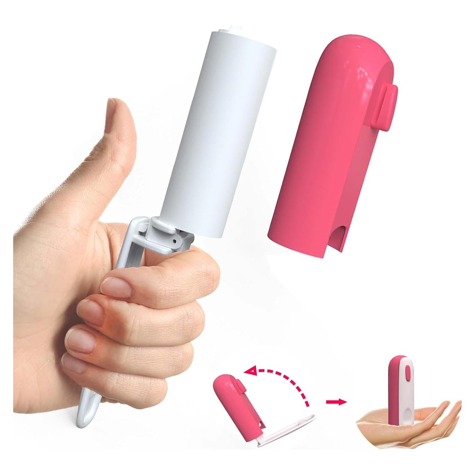 Rodillo Quitapelusas Portátil ROCKYGFI Mini Rosa 120 Hojas