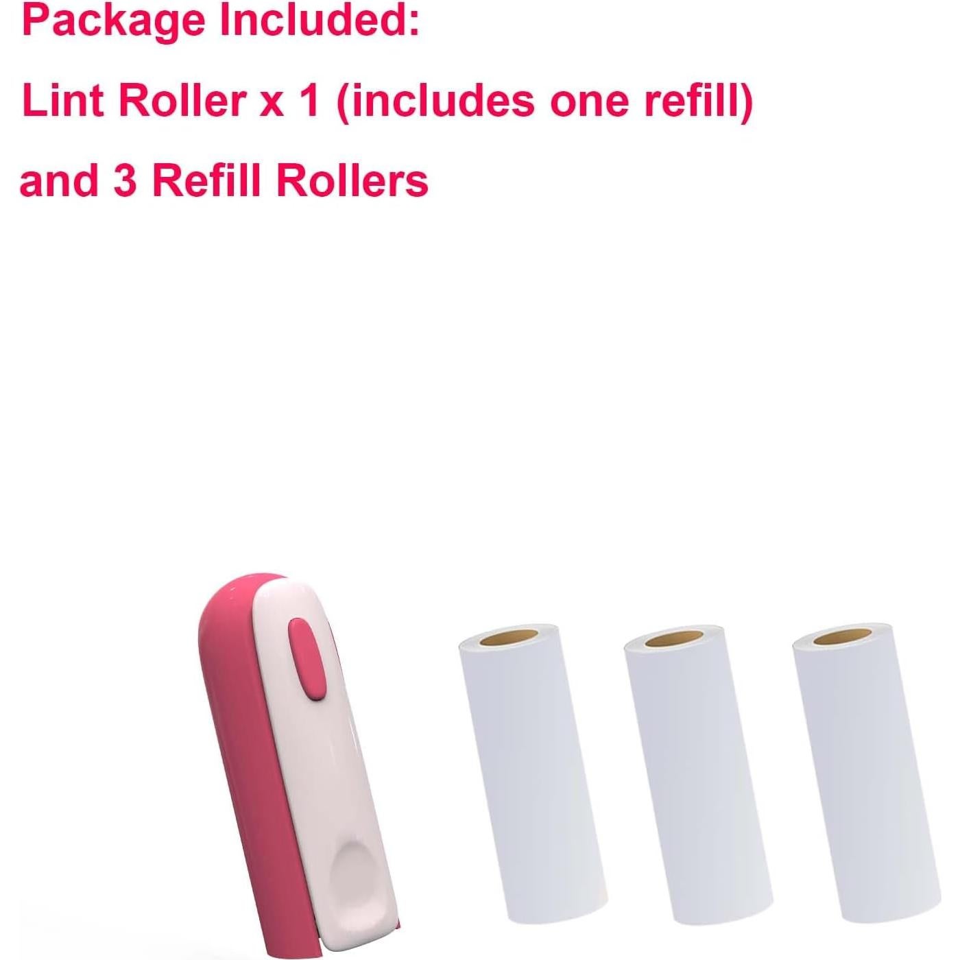 Rodillo Quitapelusas Portátil ROCKYGFI Mini Rosa 120 Hojas