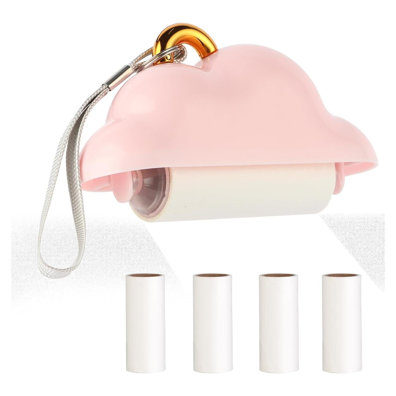 Rodillo Quitapelusas Nube Genérico 150 Hojas Rosa Portátil