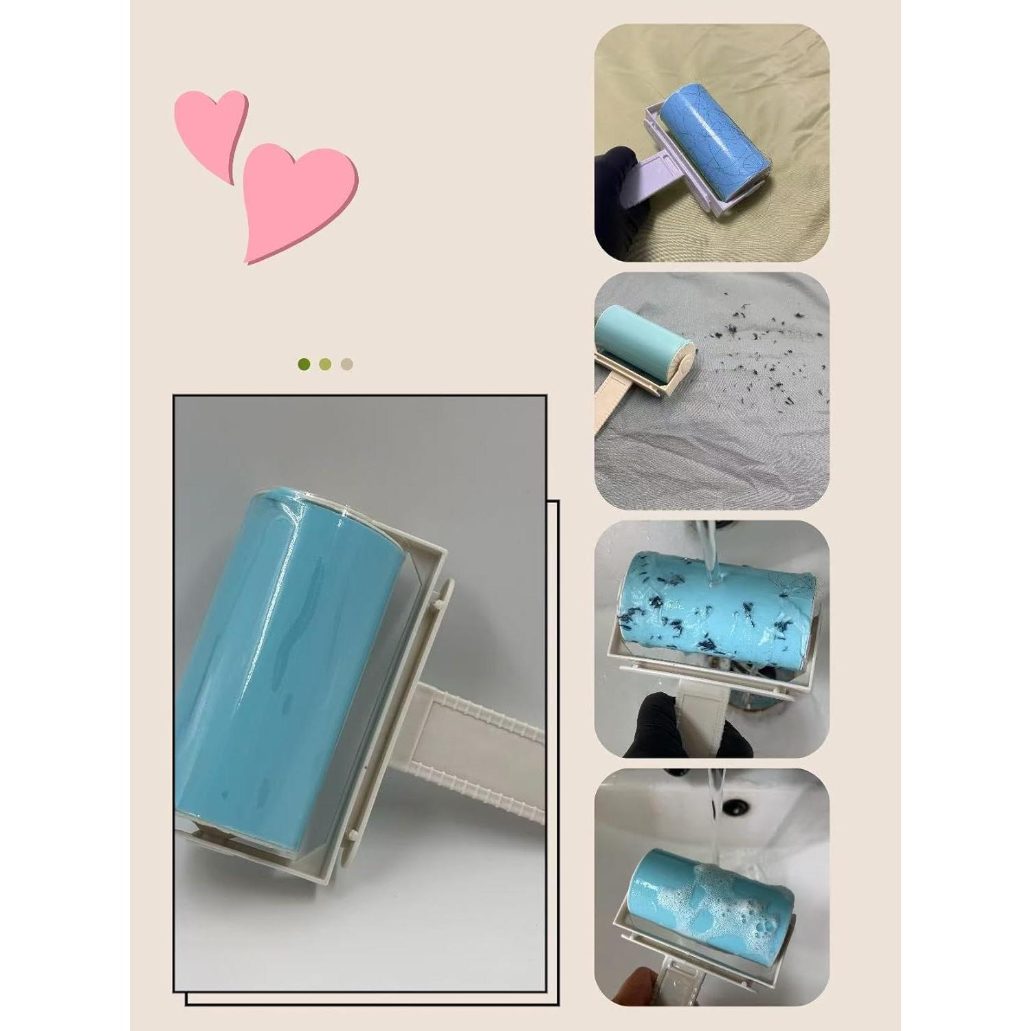 Rodillo de Pelusa Reutilizable WildFair 5 Piezas Azul