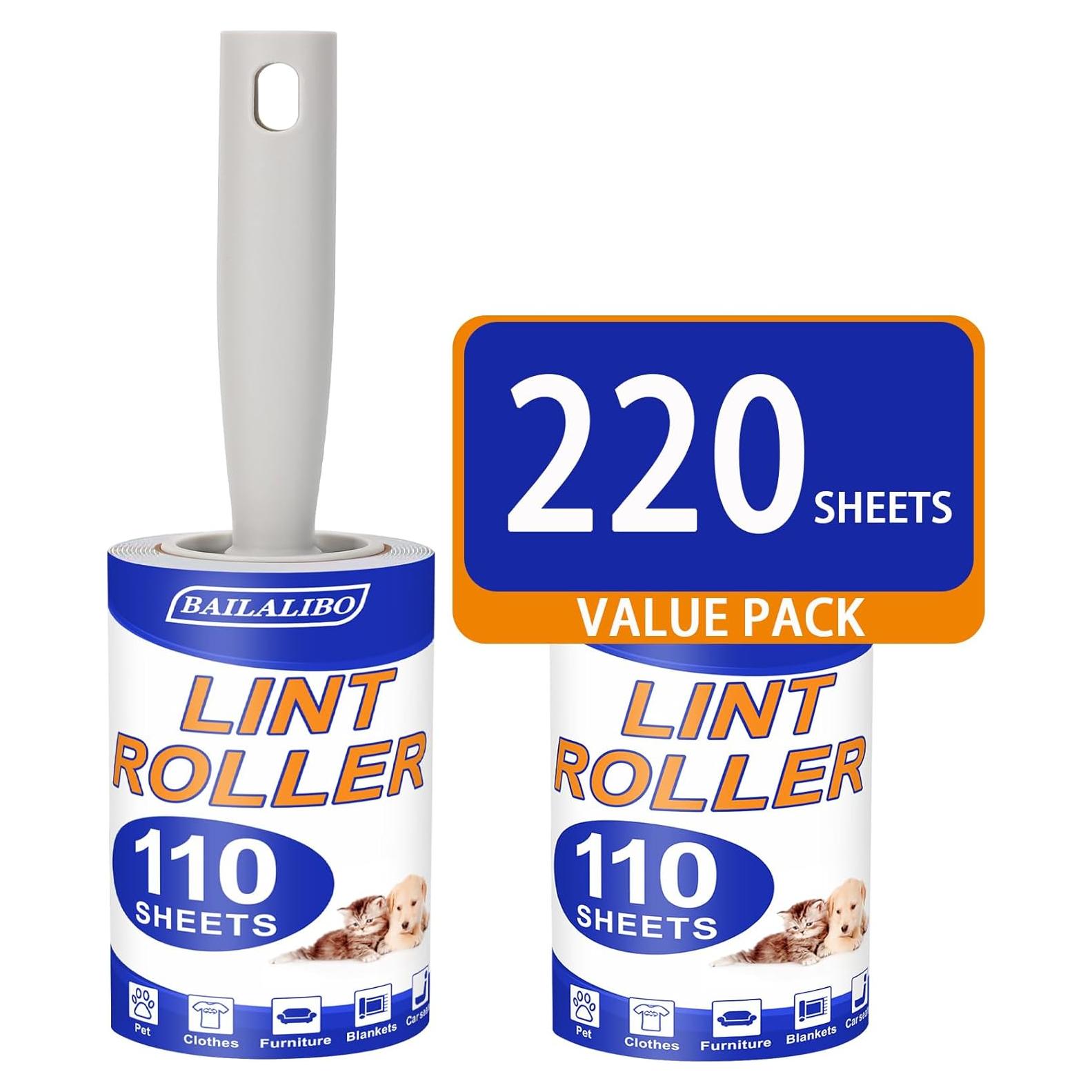 Rodillo para Pelusa BAILALIBO con 220 Hojas Extra Pegajosas