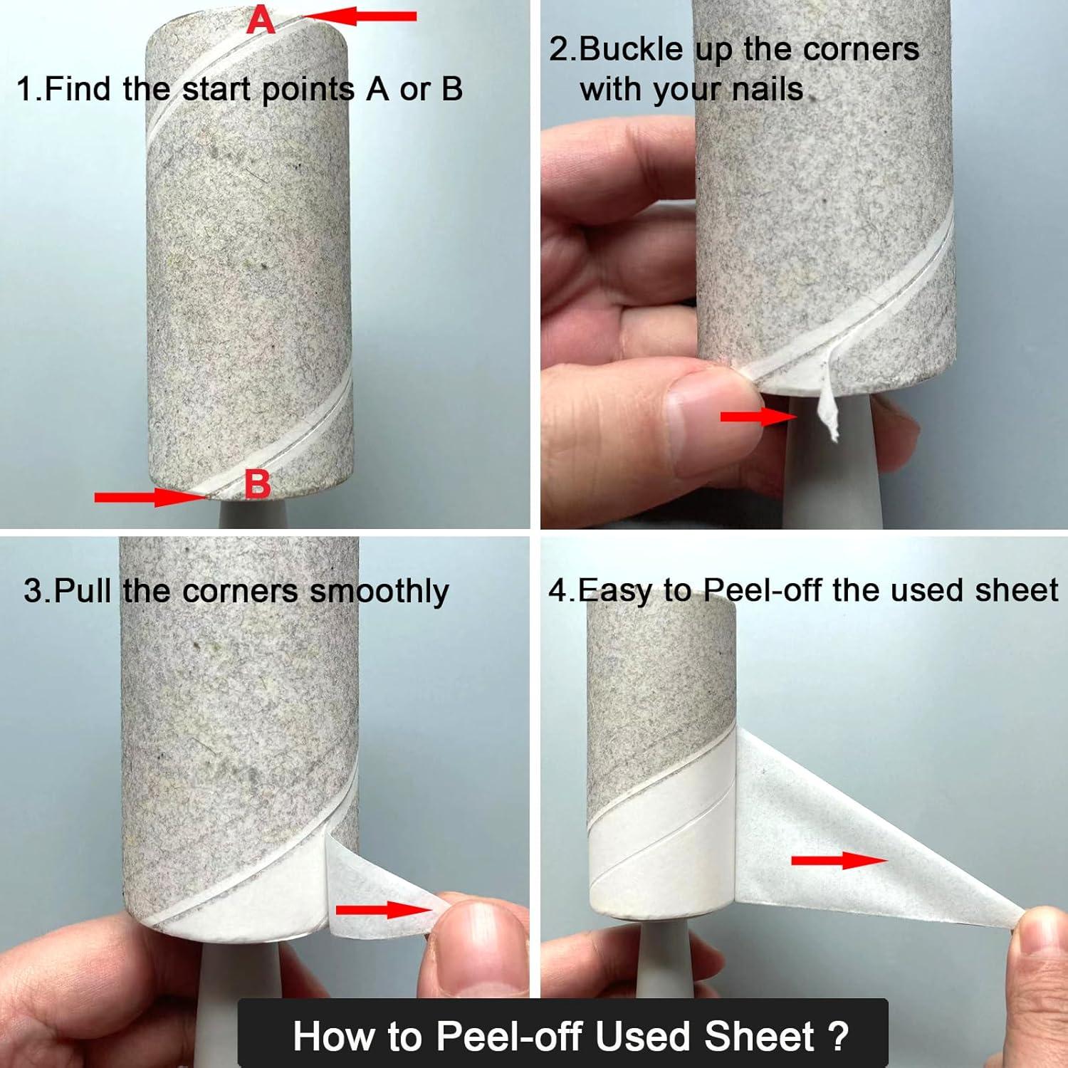 Rodillo para Pelusa BAILALIBO con 220 Hojas Extra Pegajosas