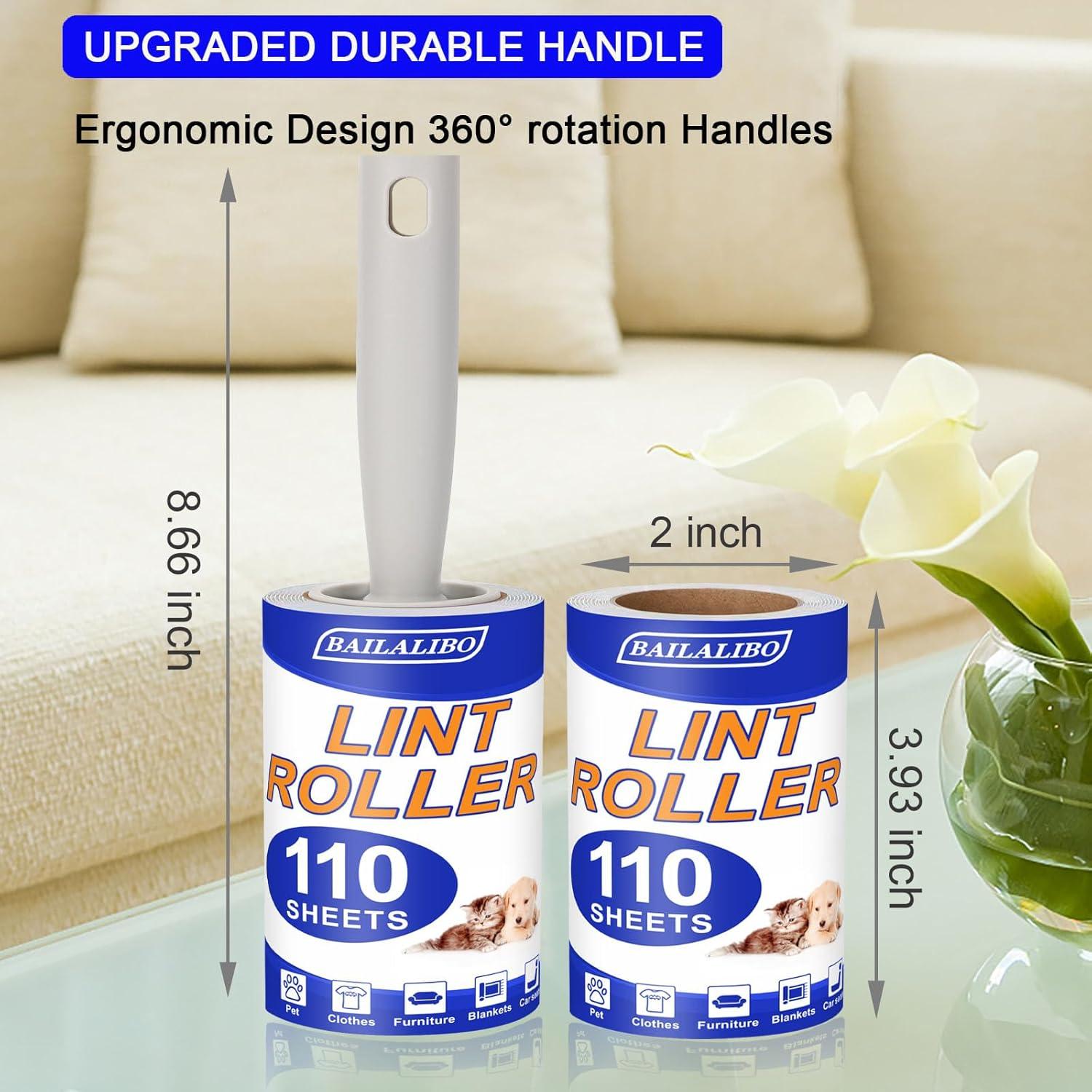 Rodillo para Pelusa BAILALIBO con 220 Hojas Extra Pegajosas