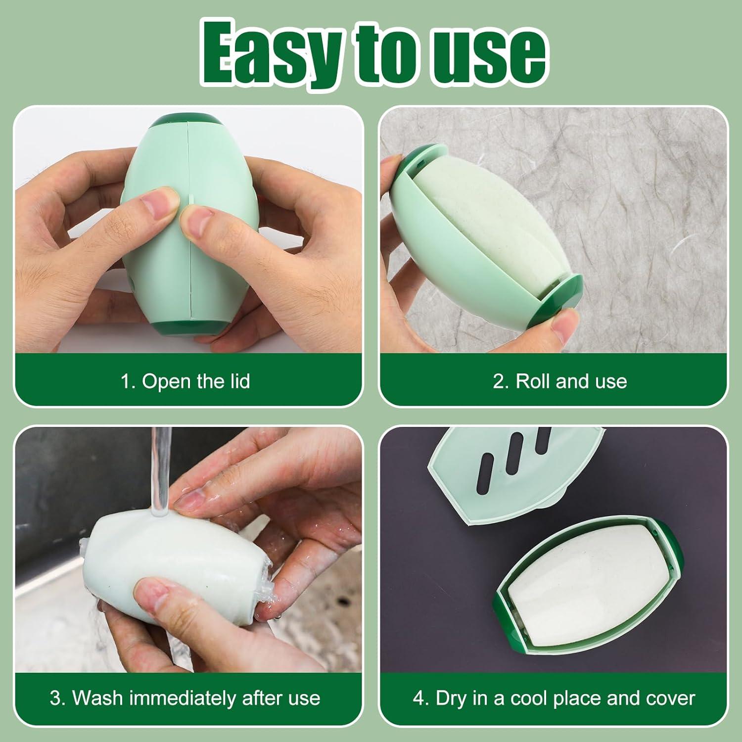 Rodillo de Pelusa Reutilizable NQEUEPN Mini Verde 10.2cm