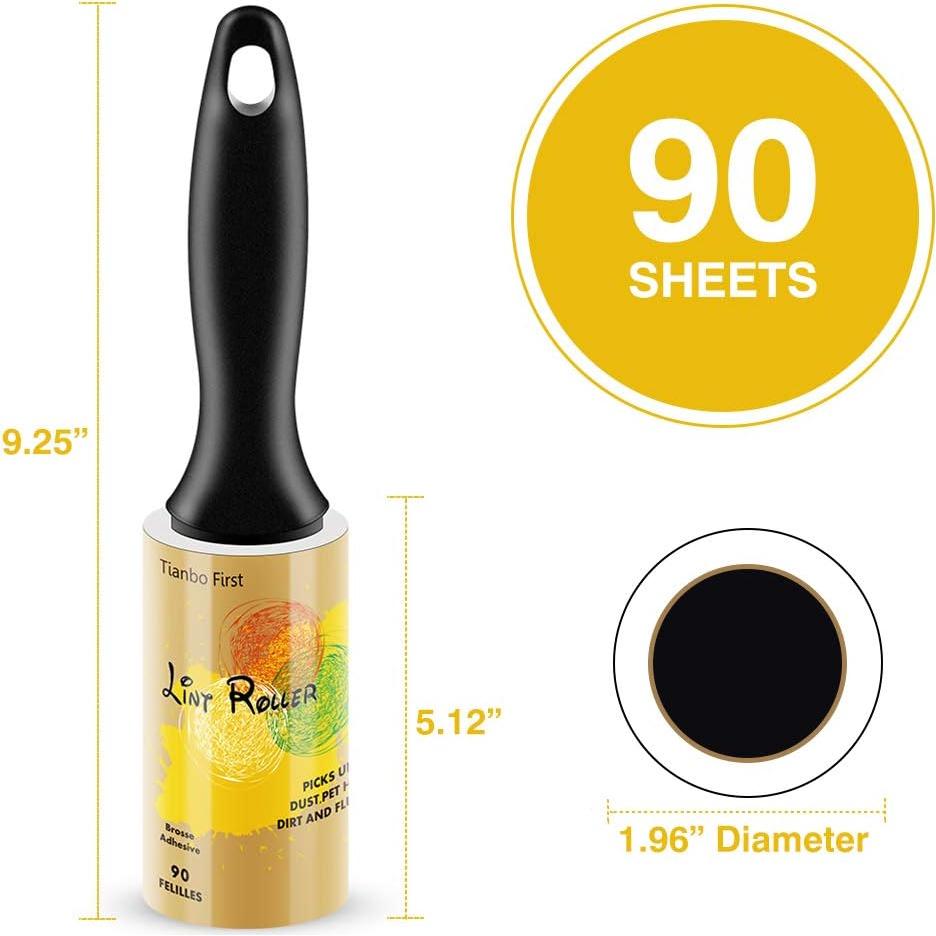 Rodillo para Pelusa TIANBO FIRST - 5 Paquetes, 450 Hojas Adhesivas