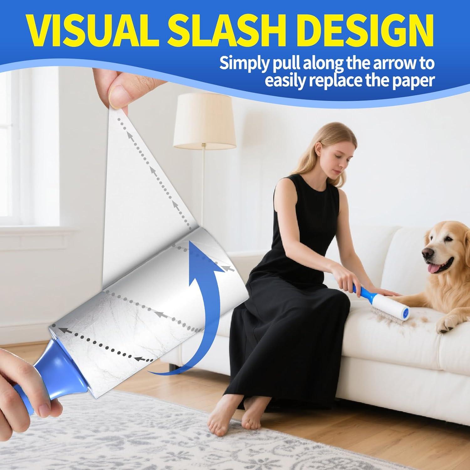 Rodillos para Pelusa Premium 960 Hojas 2 Mangos Alta Resistencia